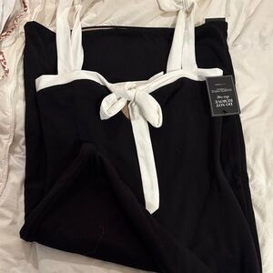 JLUXLABEL Black and White/ TAN Reversable  DRESS